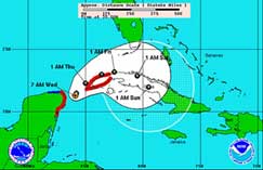 Nota informativa número 2 sobre el huracán Paula