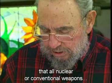 Mensaje de Fidel: En una guerra nuclear el daño colateral sería la vida de la humanidad
