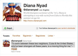 Diana Nyad venció las primeras 24 horas a nado entre Cuba y la Florida