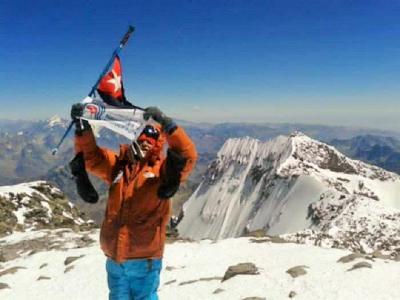 Un médico cubano en la cima del Aconcagua